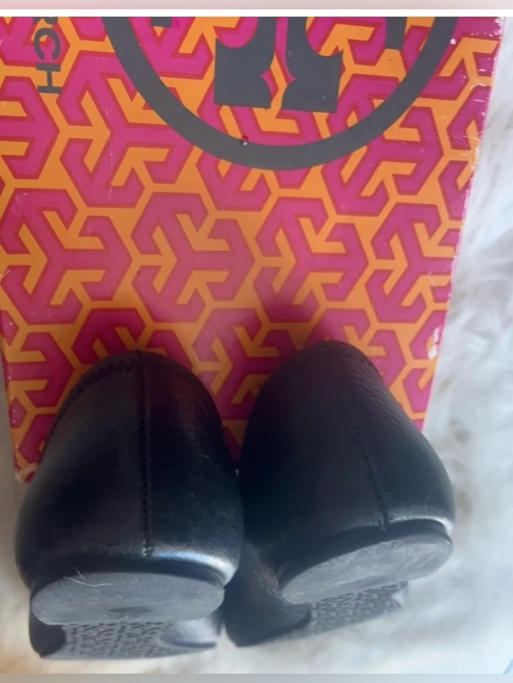 Tory Burch | Pebbled Black Leather Ballet Flats Shoes Slip On Women’s
